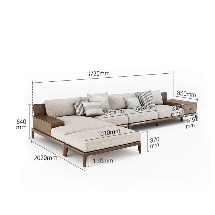 Modern 3-4 Seaters Fabric Storage L Shaped Corner Sofas Furniture Living Room Couch Sectional Sofa