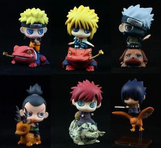 Factory price manufacturer supplier 6 Pieces/Set Narudo Cartoon Anime Character Kakashi Sasuke Action Figure Mini 3D PVC Doll Mo