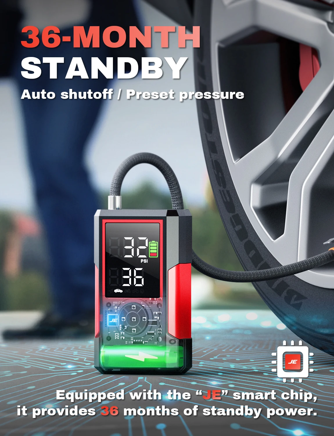 Hot Selling Price Emergency Air Compressor Car Jump Starter Power Bank Electric Portable Digital With Battery Capacity 10000mAh