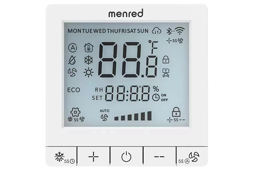 24v 220v Smart Modbus Rs485 Touch Screen Temperature Controller Hvac 4 Pipe Fcu Thermostat Digital Room Thermostat