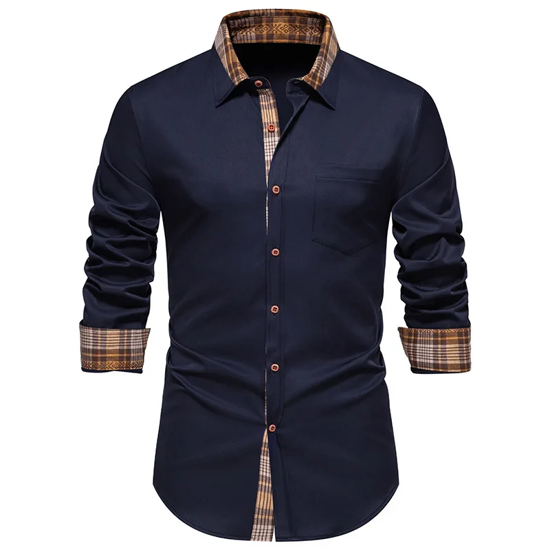 A350 fashion new long sleeve shirts comfortable breathable men casual shirts