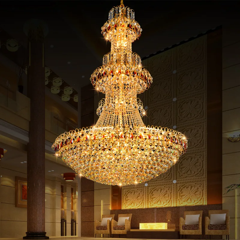 New Product Decorative Hotel Crystal Pendant Light  Dinging Room Custom Project Luxury Crystal Glass Led Chandelier Light