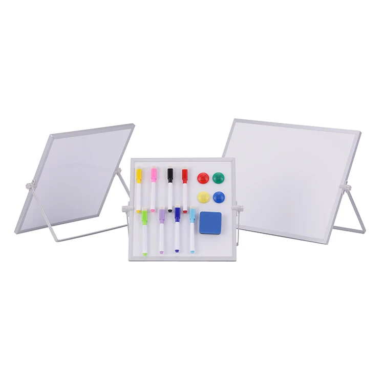 Removable dry erase desktop whiteboard school office home used small fordable magnetic whiteboard with stand