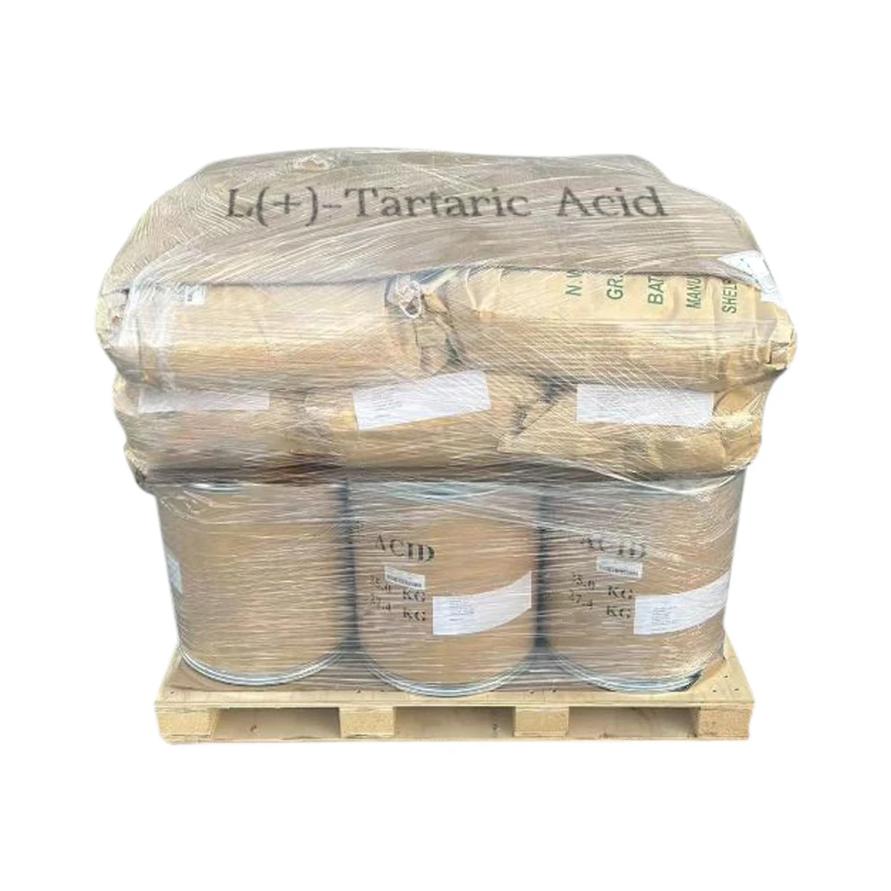 Factory Supply bulk L-Tartaric Acid powder food grade Acidifier packed in 25kg/bag with best price