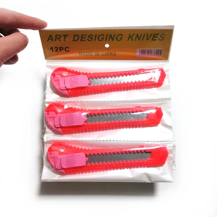 Hot Selling Utility Knife Art & Cutting Tool & Stationery Manual Paper Cutter Knife for Opening Box
