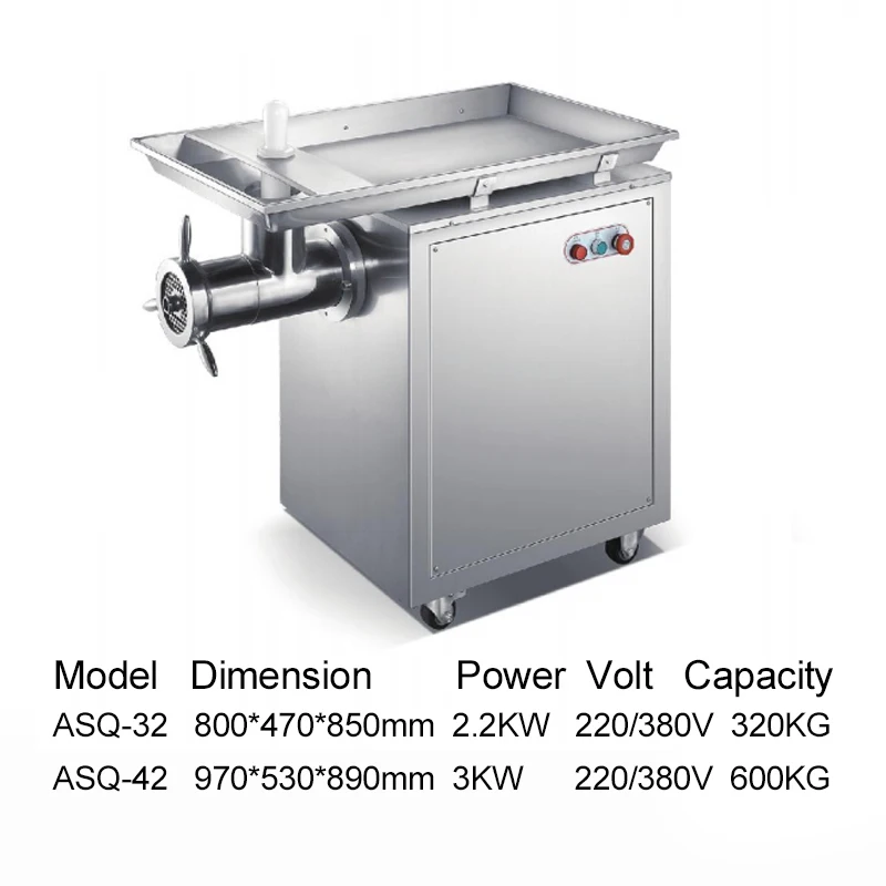 Heavy Duty Food Processing Machine Commercial Electric Meat Mincer Stainless Steel Meat  Grinder