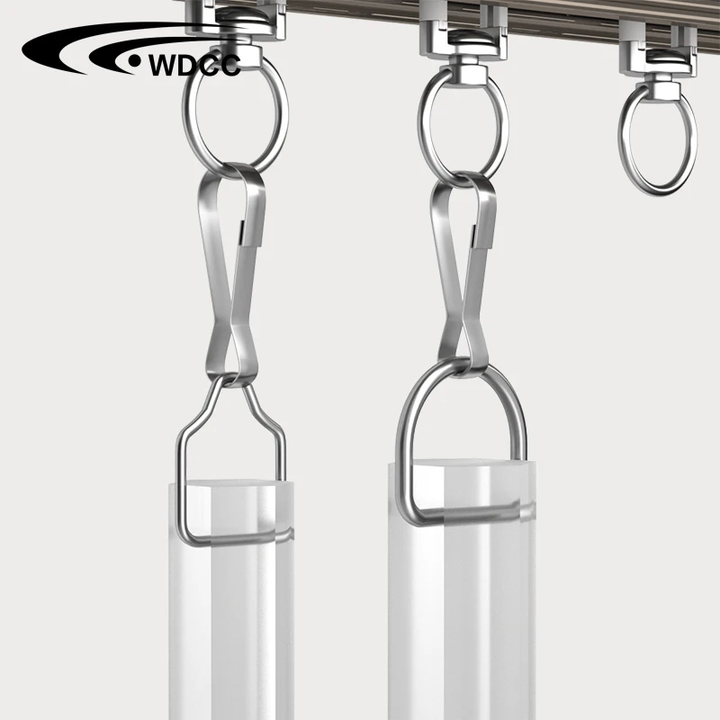 Hight quality Acrylic Clear Curtain Operating Wand accessories stainless steel stick rod metallic slinky pull wand curtain baton