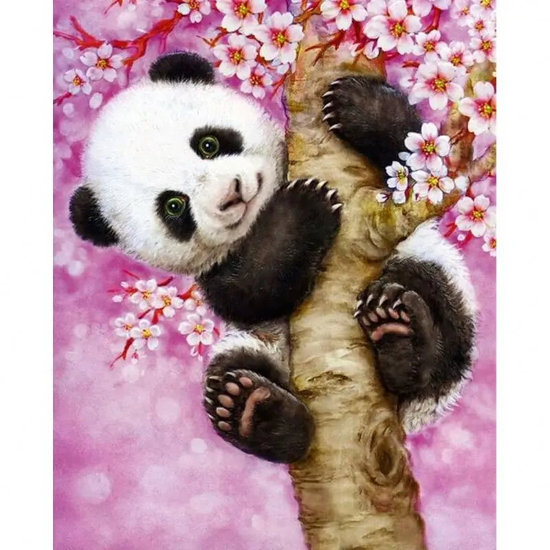 
famous panda animal art diamond painting by numbers decoration room 
