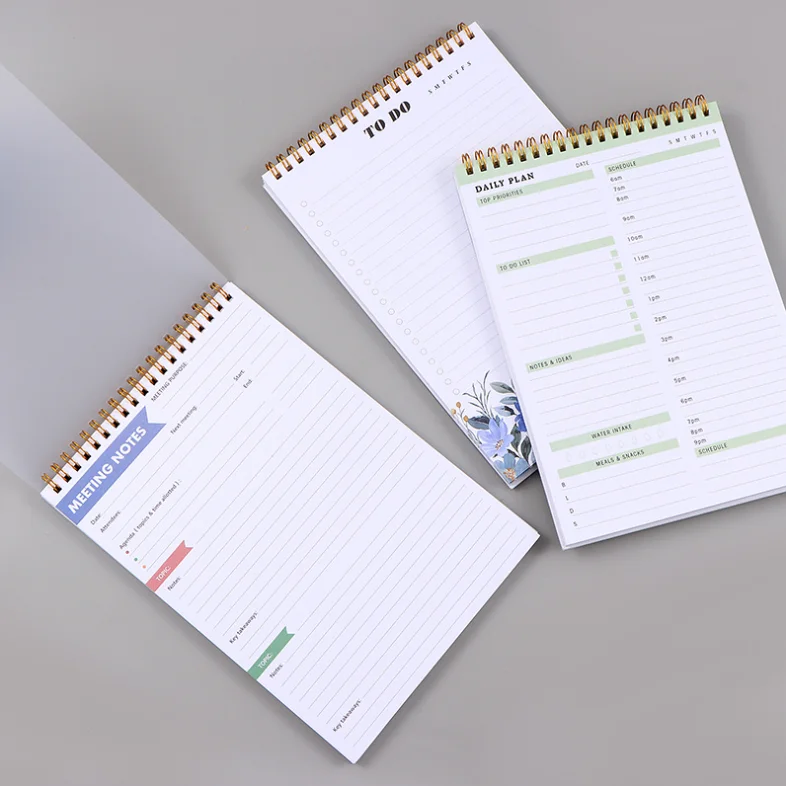 Customized Coil A5 B5 Daily Planner Notebook Time Management To-Do List Notebook