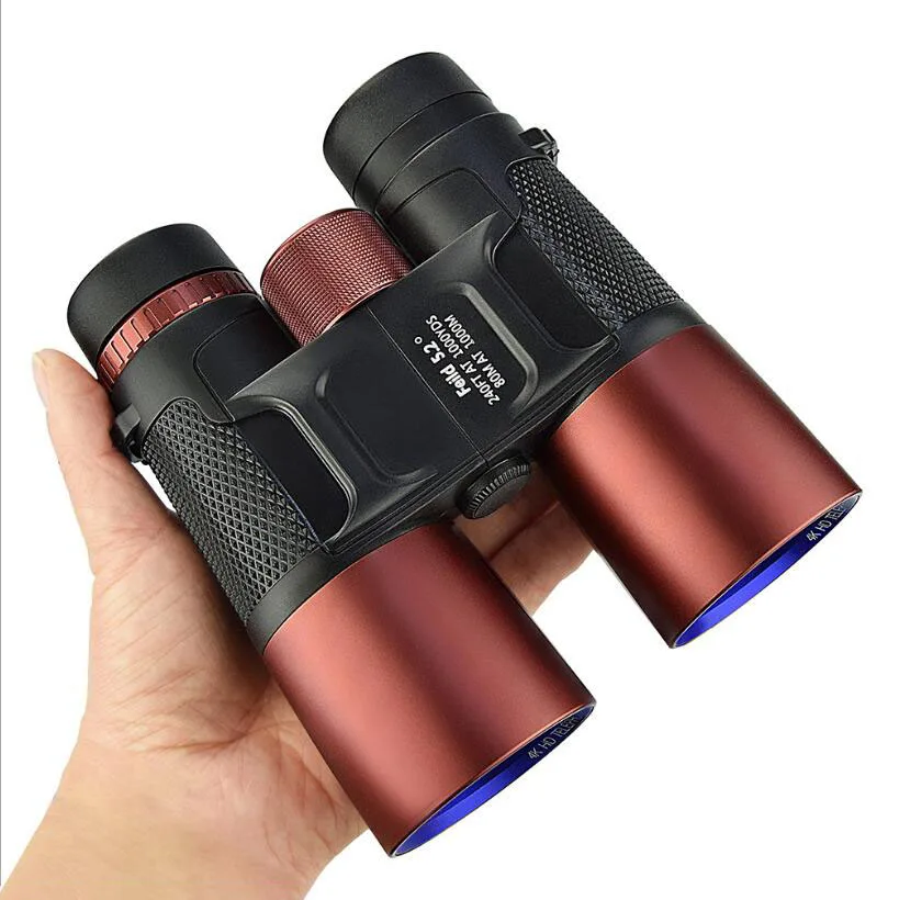12X42 high magnification high-definition metal binoculars low-light night vision large objective telescope