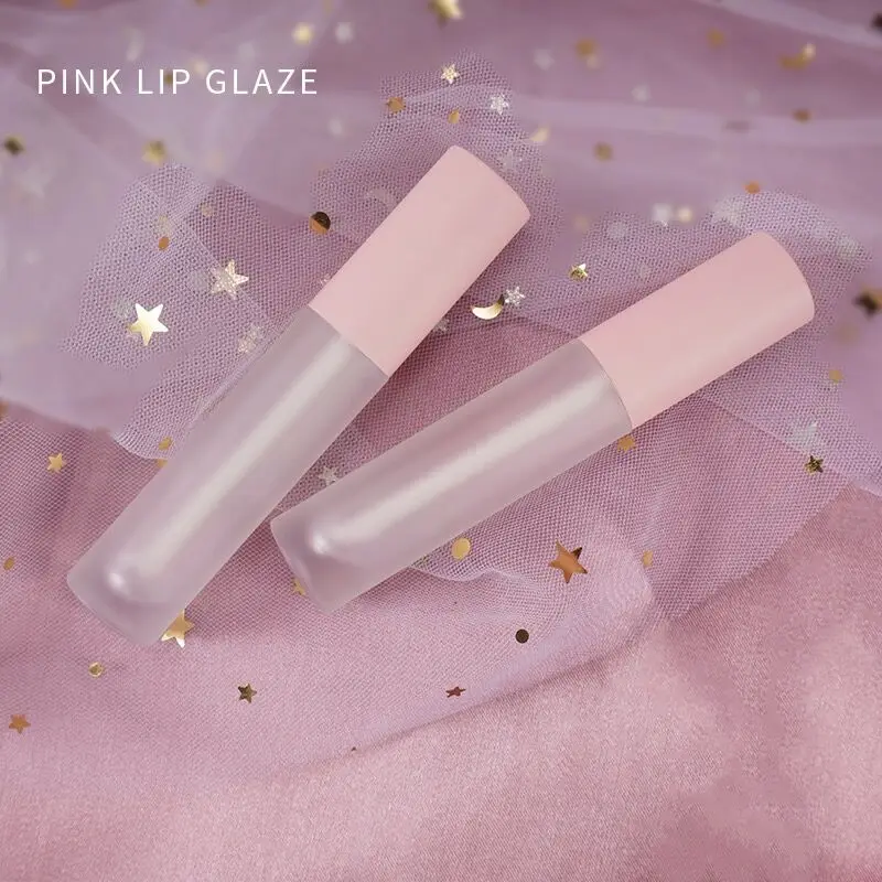 Частная этикетка Мороз Прозрачный розовый блеск для губ трубки розовый Матовая жидкая губная помада пустой контейнер оптoвaя прoдaжa 5 мл