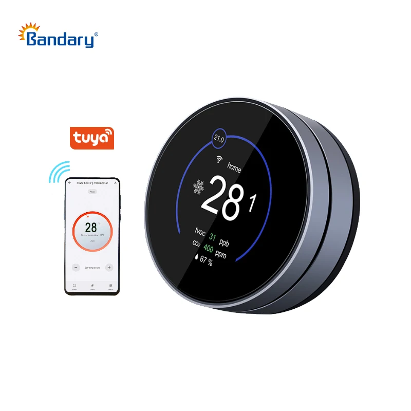 Rotating Adjustment 2/3 Wires Motorized Valve Heat Pump Digital Thermostat for Air Conditioner
