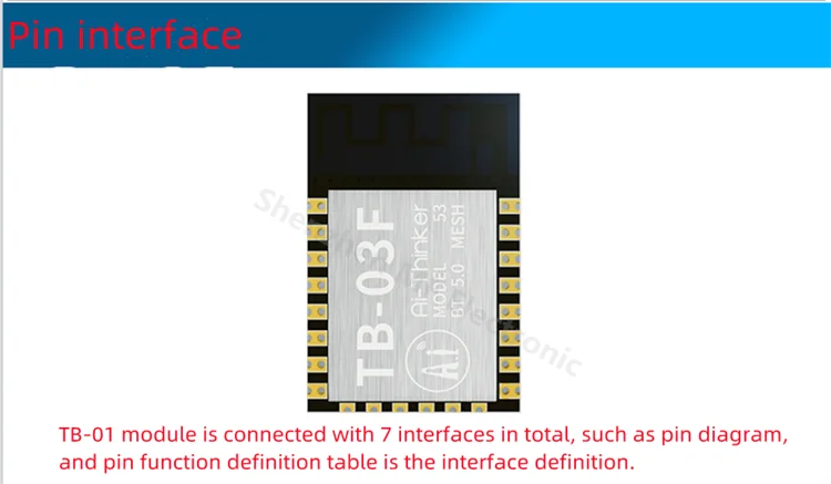 TB-03F BT BLE Low Energy Bluetooth 5.0 Light Control Module Mesh Networking Transparent Transmission Module AT Firmware