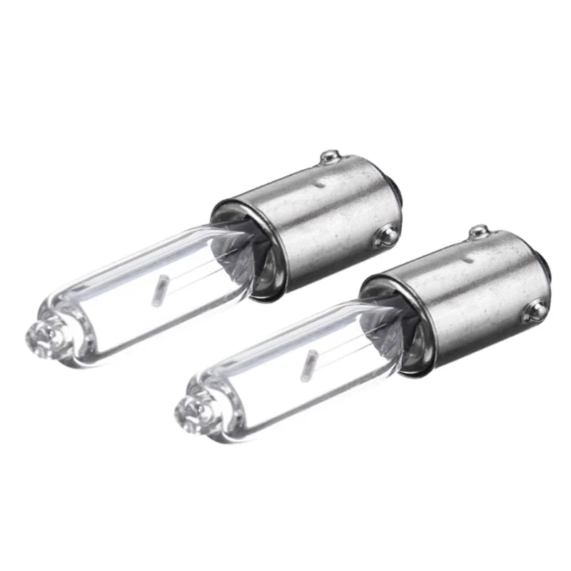 12V 5W Halogen Auto Parking Light BA9S Instrument Lights Battery Car Bulbs Clear Glass W7 W10 Light White 6000k