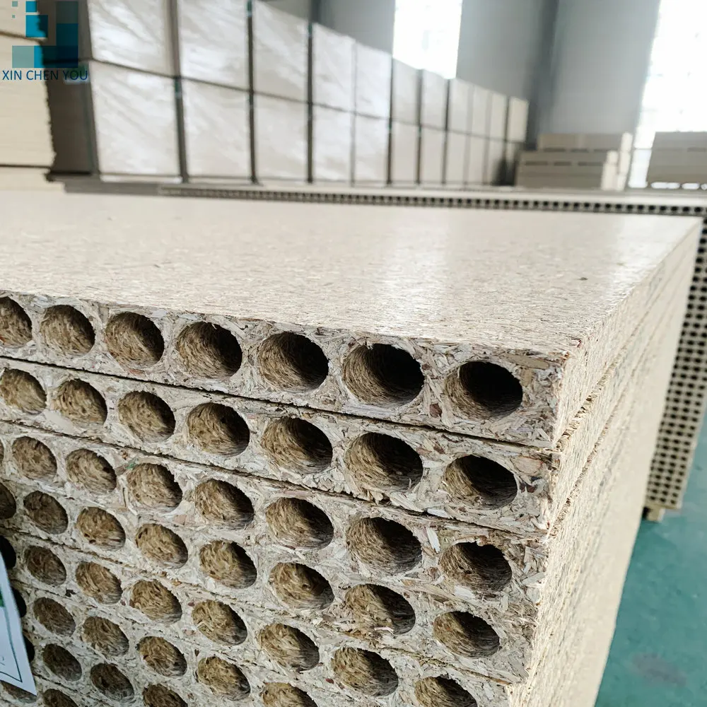 E1glue  900*2090*28mm Hollow Chipboard tubular Particle Board For Door Usage