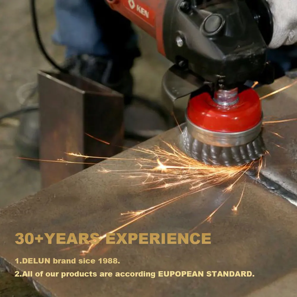 DELUN ISO9001 Cheep Price 2.5inch Steel Wire for metal brush with Free Samples for Angle Grinder