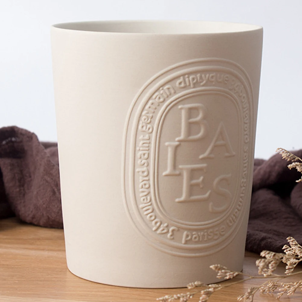 
Custom ceramic mat candle, holder no glaze candlestick porcelain candle jars for home wedding decor/ 