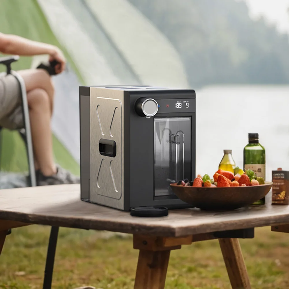 Outdoor Patent Design Countertop Instant Hot Water Dispenser Filter Commercial Reverse Osmosis 4 Stages Water Purifier Machine