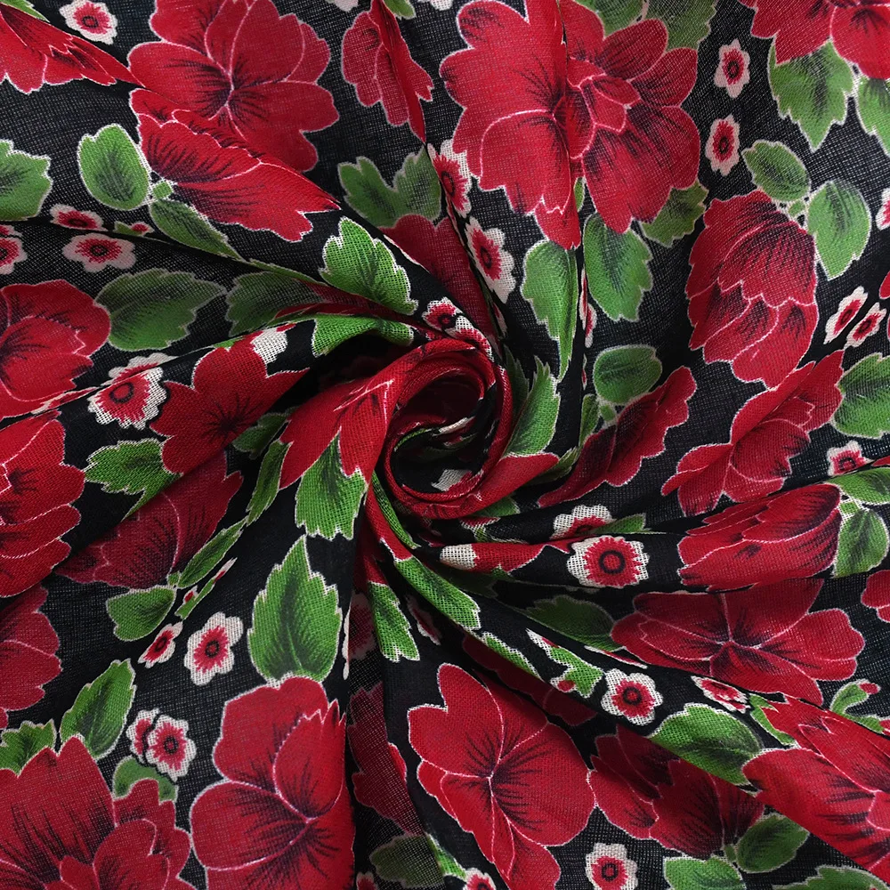 Fashion Floral Headscarf Pastoral Style Cotton Personality Hip Hop Bandana Retro Ethnic Headscarf Busker Kerchief