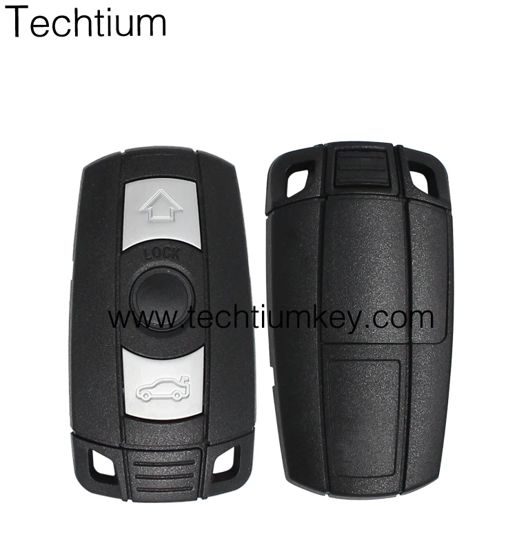 No Words on back 3 button Car Key Case Cover Shell for BMW 1/3/5/6/7 Series E90 E60 F10 f3 remote key with logo and uncut blade