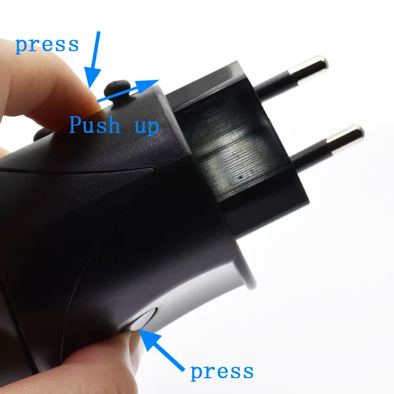 Универсальный многострановый адаптер для путешествий 6A US UK EU AU черный Высококачественный подключения устройств зарядки