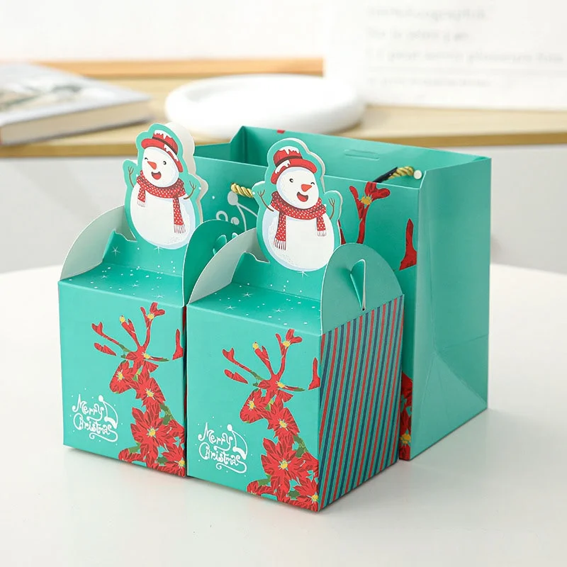 Christmas Sweet Candy Chocolate Paper Box Packaging Christmas Stocking Treat Gift Box For Party Decor