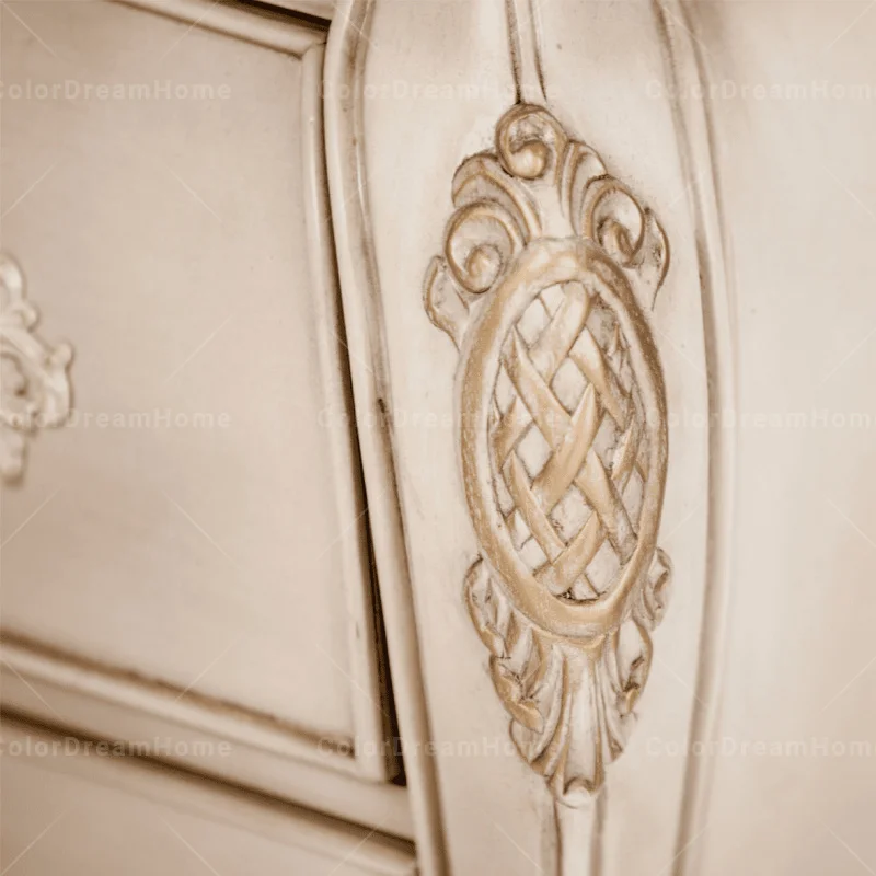 High-end American classical furniture bedroom antique classic solid wood European chest of 5 drawer