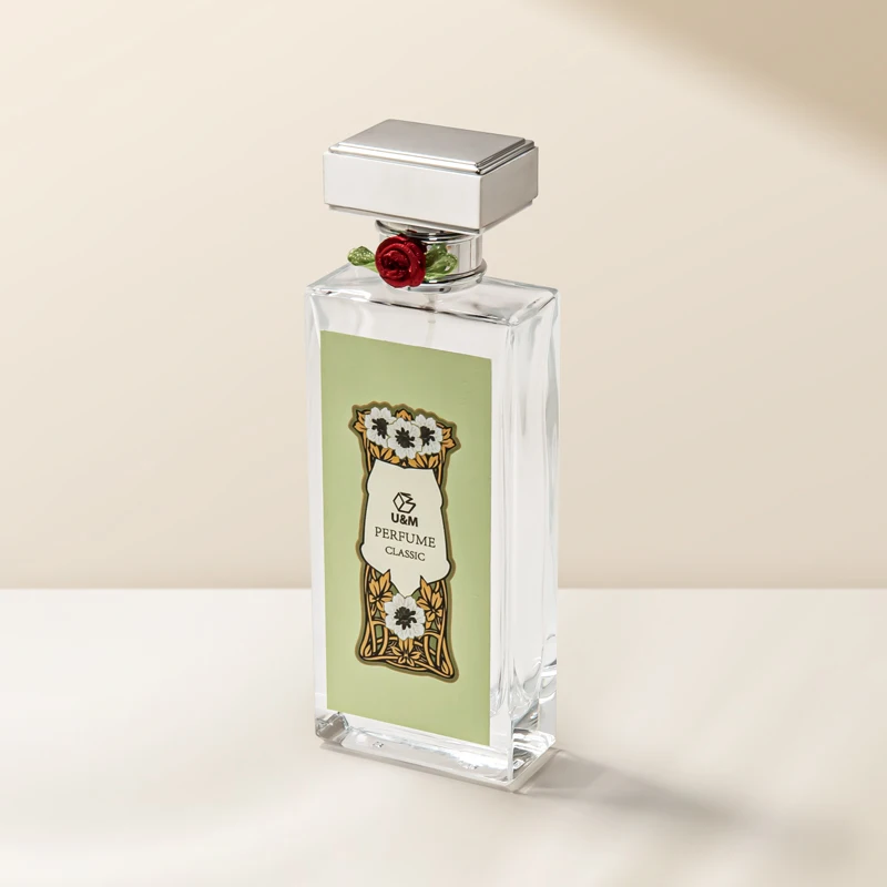 Custom Luxury Elegant 100ml Empty Spray Glass Perfume Bottle Packaging with Box