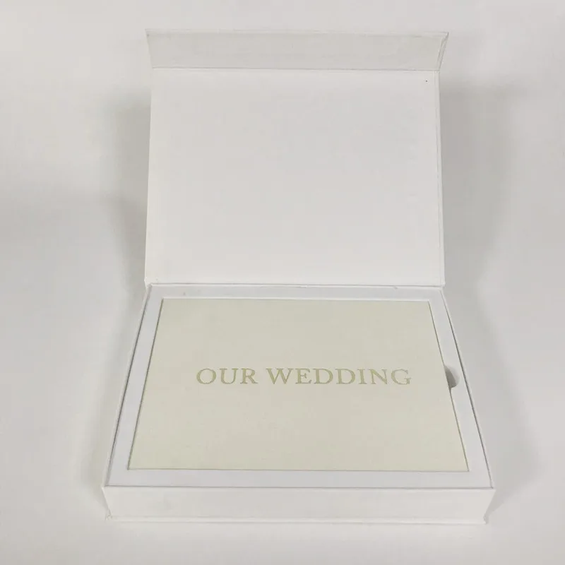 2023 Popular Luxury Digital Wedding Album With 7 Inch Lcd Screen for Wedding Invitations Linen Bound Video Brochure