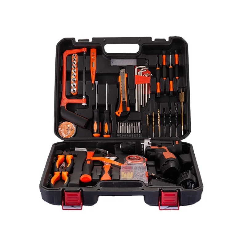 Hot selling 124PCS Screwdriver Hammer Wrench electric Tool set