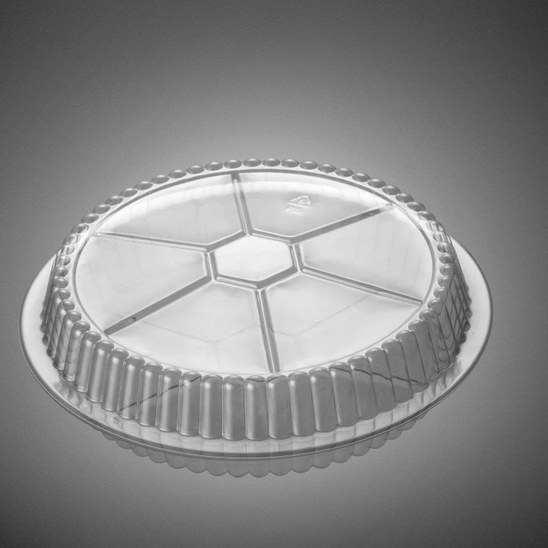 9-дюймовая пластиковая прозрачная крышка для круглый алюминиевый контейнер