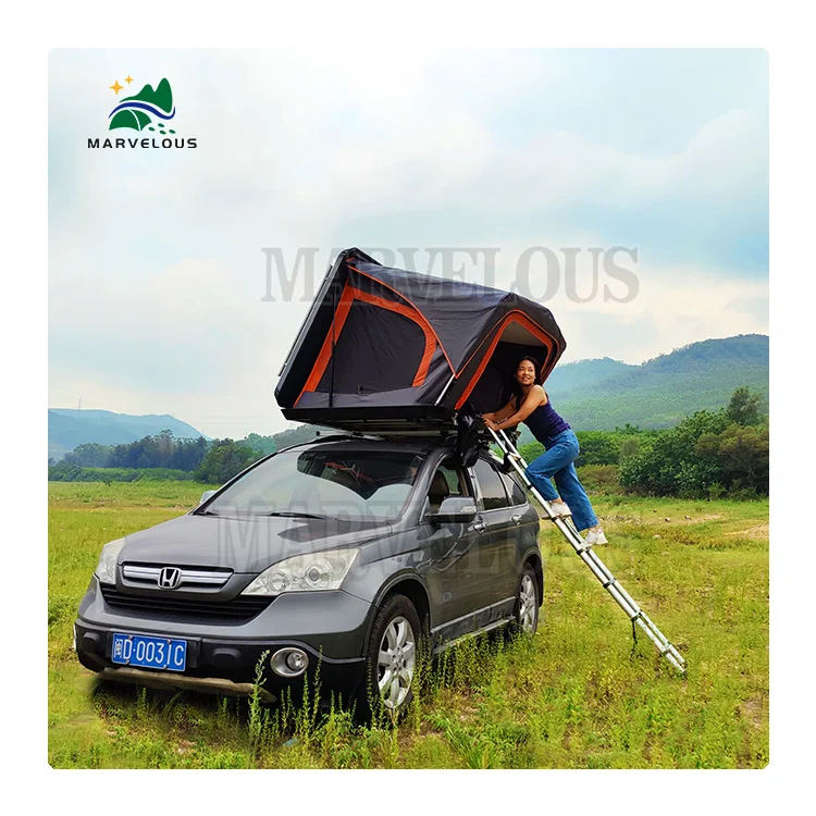 Custom Lightweight Aluminum aluminum Portable Large Camping Hard Cover Shell Roof Top Car Tent
