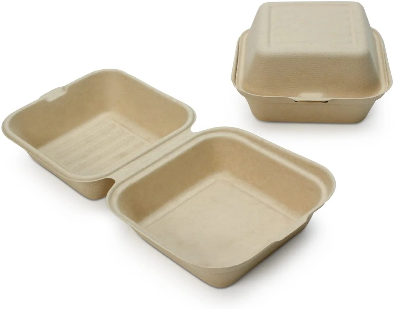 
New Clearance Sale 2021 Biodegradable Compostable Clamshell Take-Out Box To-Go Hinged Burger Container 