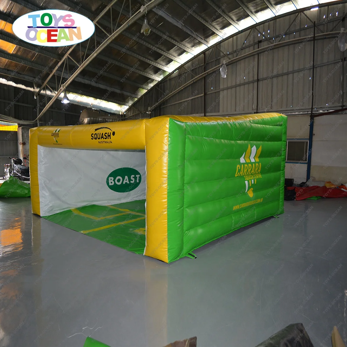 Inflatable squash court comes to Covenant Inflatable shooting game