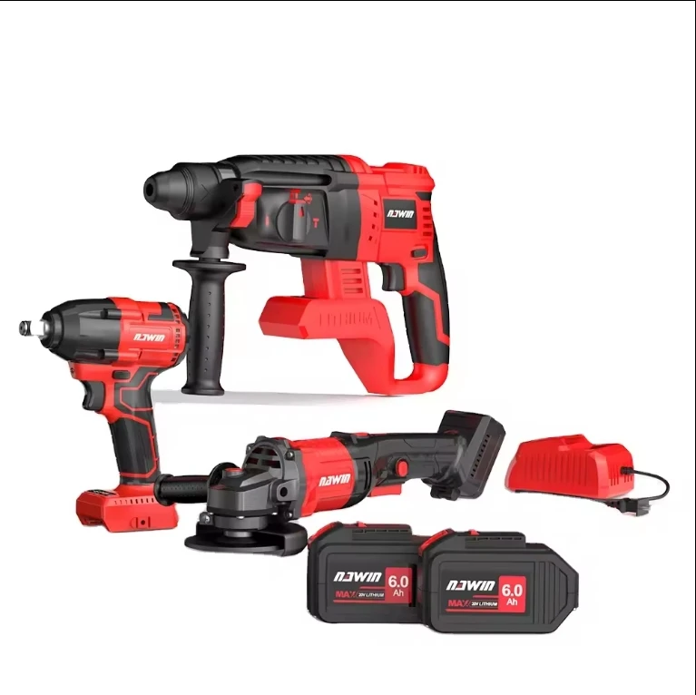 NANWEI China factory portable brushless cordless power tool set lithium battery power tool kit
