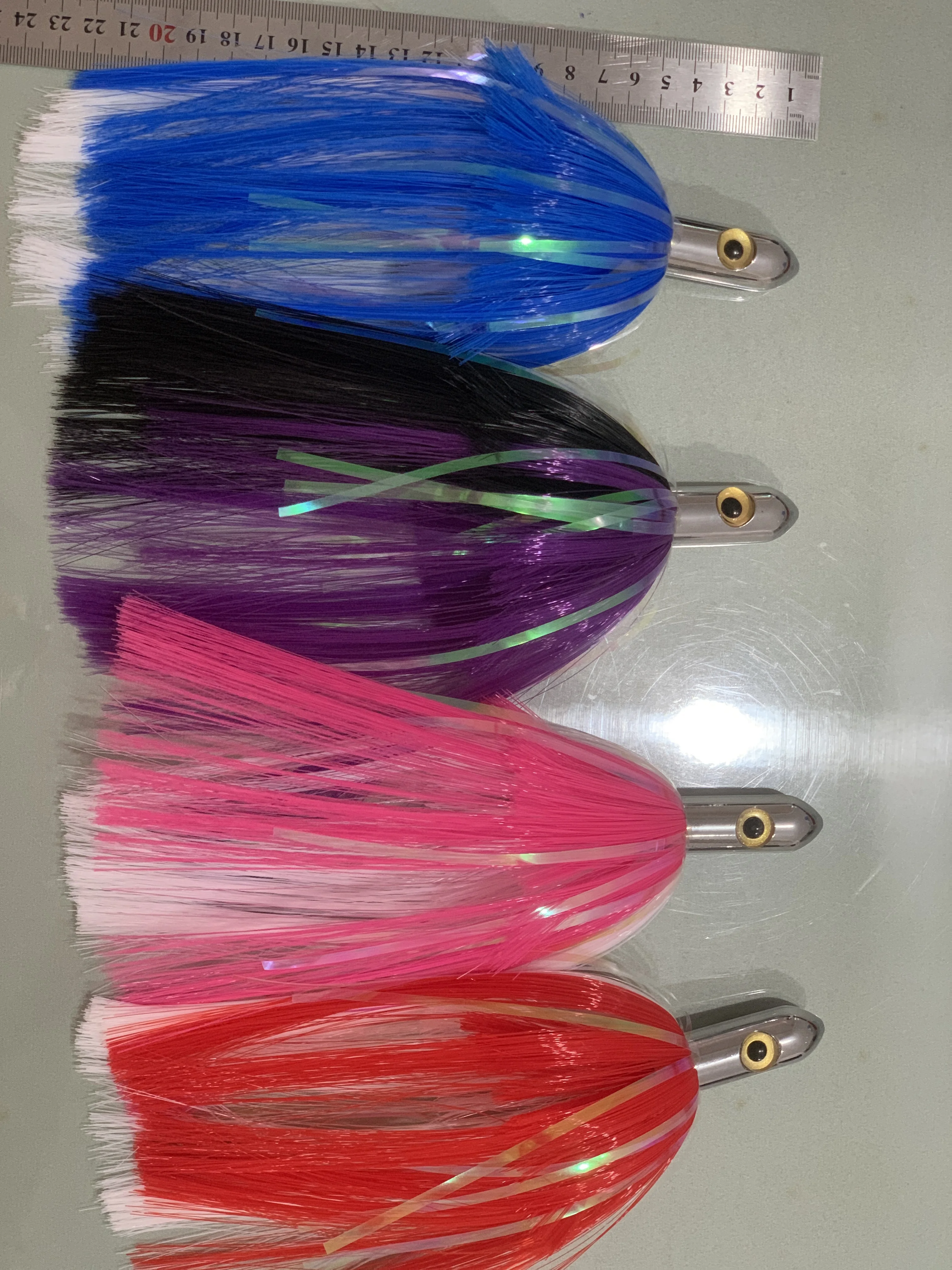 Factory Wholesale 6.5inch Trolling Lure With Nylon Hair For big Game Fishing Lure  Islander Lures