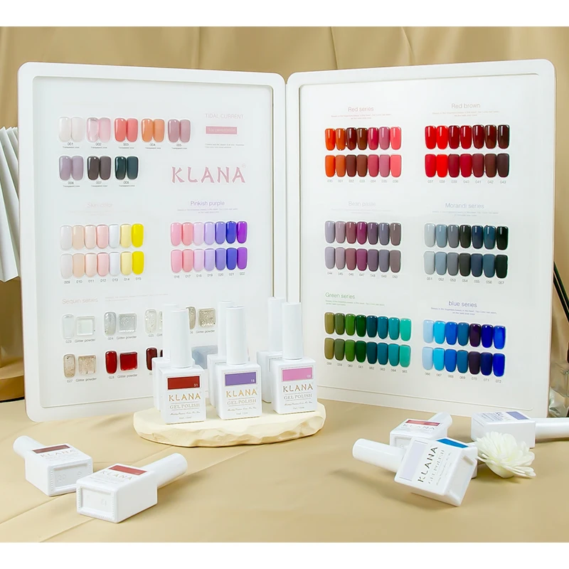 klana 72 color very good uv led gel lak nail polish set free gel base and top coat nail polish