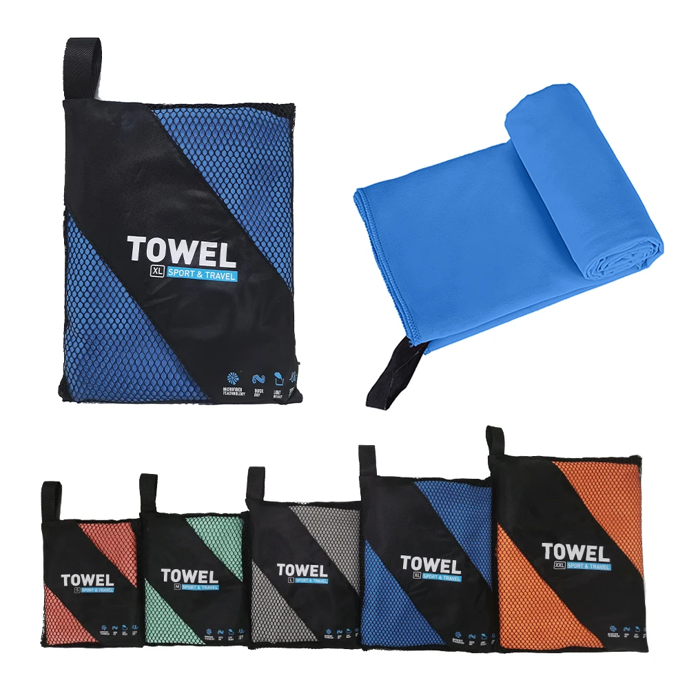 Microfiber Large Portable Beach Towel Quick Dry Sand Free Beach Towel With Beach Bag