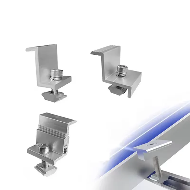 BRISTAR Solar Mounting Roof Structure Aluminum Solar Clamp End Clip Solar Panel Clamp