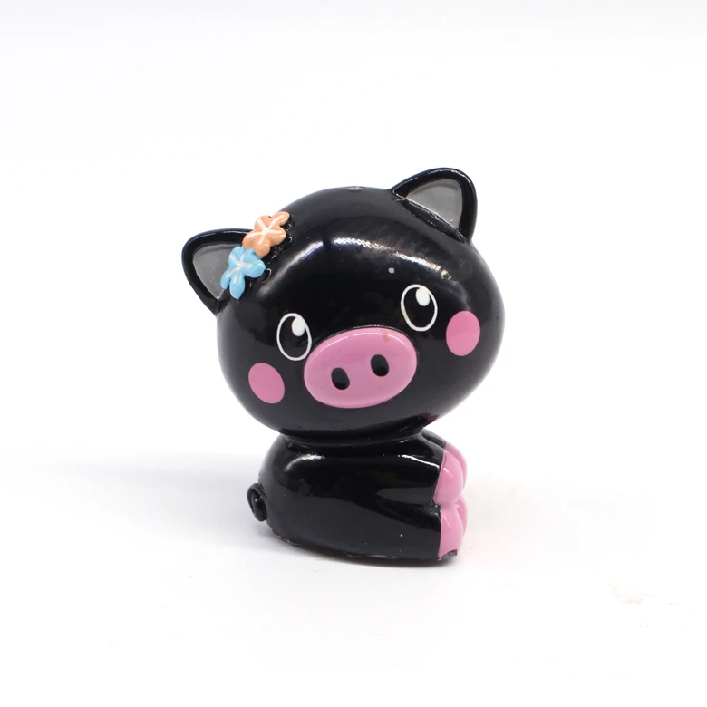 Hot selling Custom black pink small size lovely Baby Pig for home desk Ornament