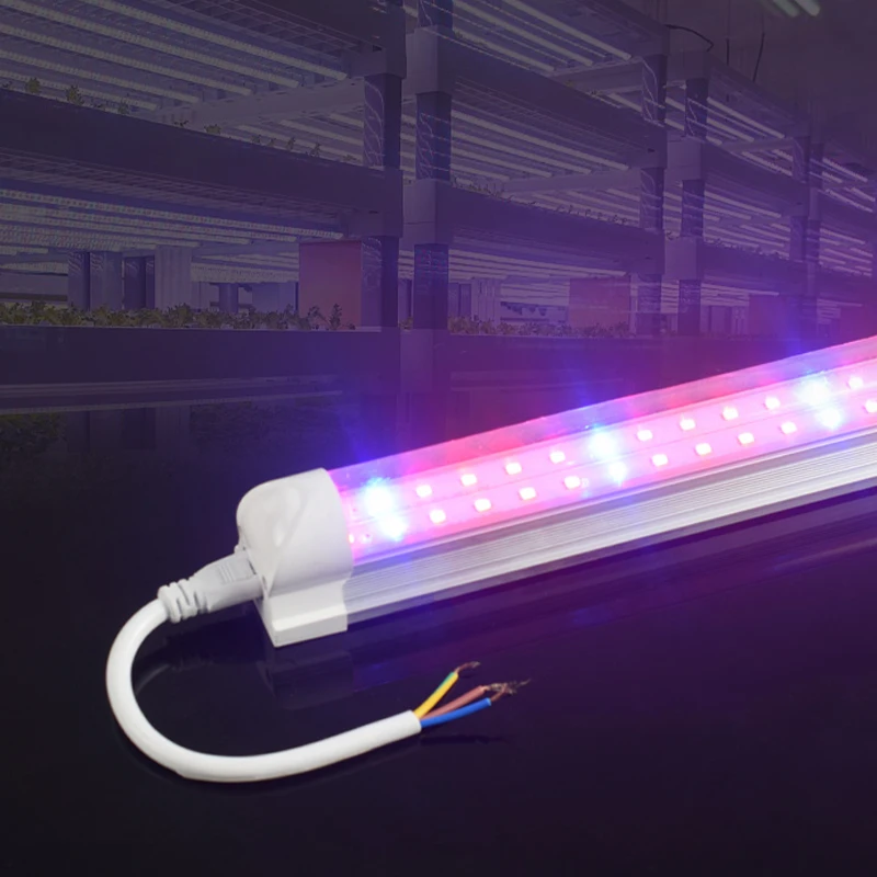 30W 50w 60w T8 rgb led grow light tubes plant light with red blue full spectrum