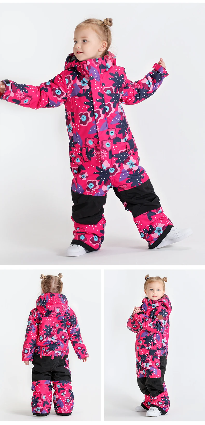 Hot Sales One Set Boys  and Girls Children  Winter Outdoor Skiing Snowboarding Waterproof Sport suit