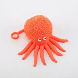 Tpr Flash Octopus Animal Shape Squeeze yo-yo Light Up Glowing Ball Toy