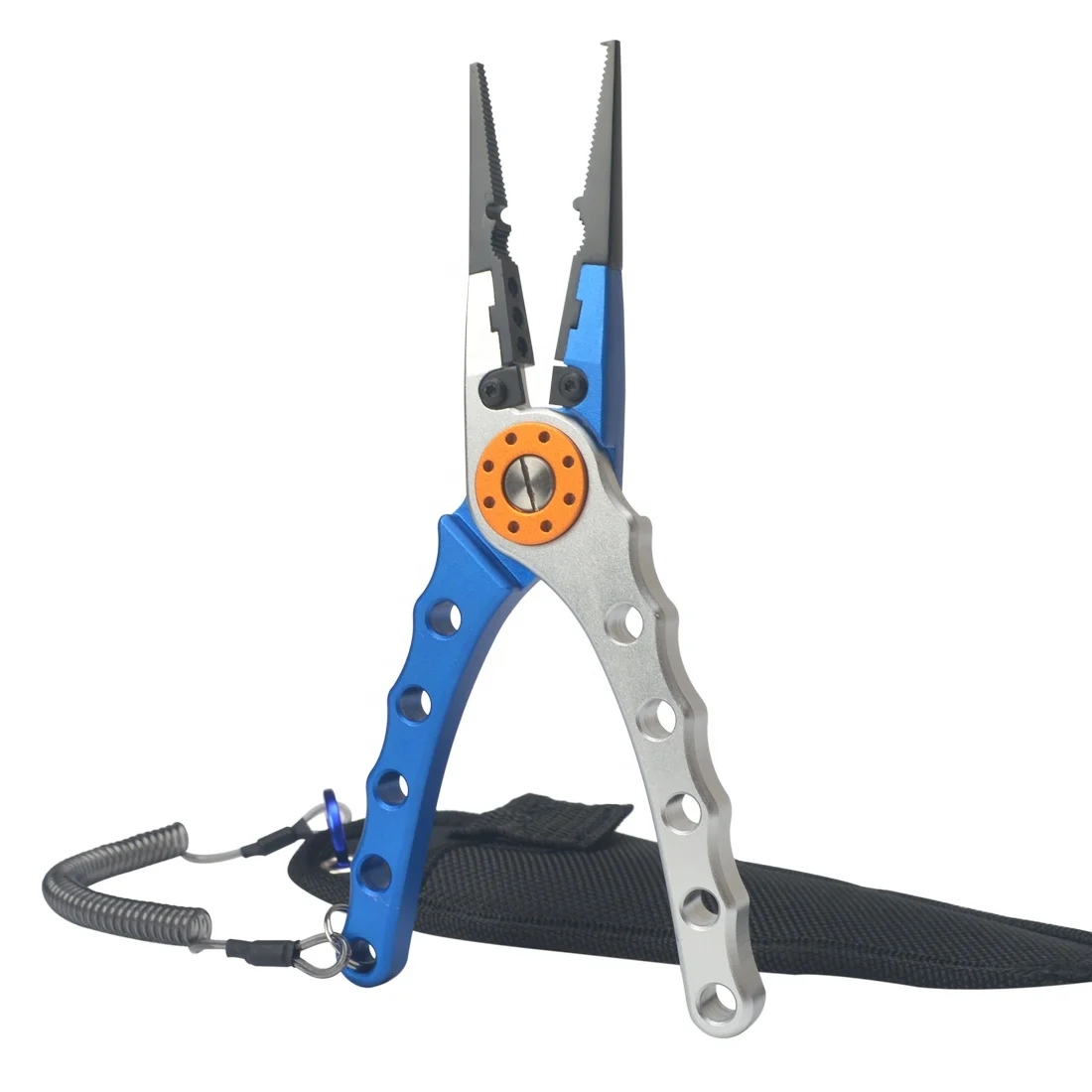 Aluminum Alloy Clamp Head Fishing Pliers Resistant Saltwater Fishing Hook Remover Braid Line Cutters Split Ring Pliers