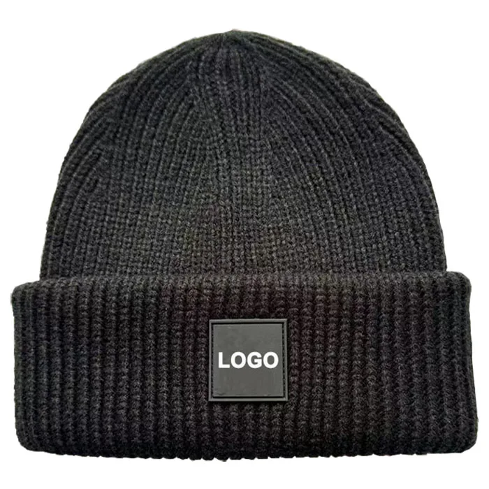 Fashion Manufacture Beanie Soft Knit Hat Ski Cuffed Cap Thickness Winter Beanie Hats for Men Women