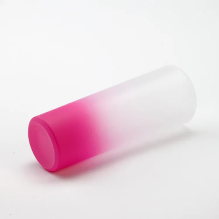 High Quality 3oz Sublimation Shot Glass Gradient Color Wine Whiskey Glass Transparent Frosted Sublimation Shot Glasses