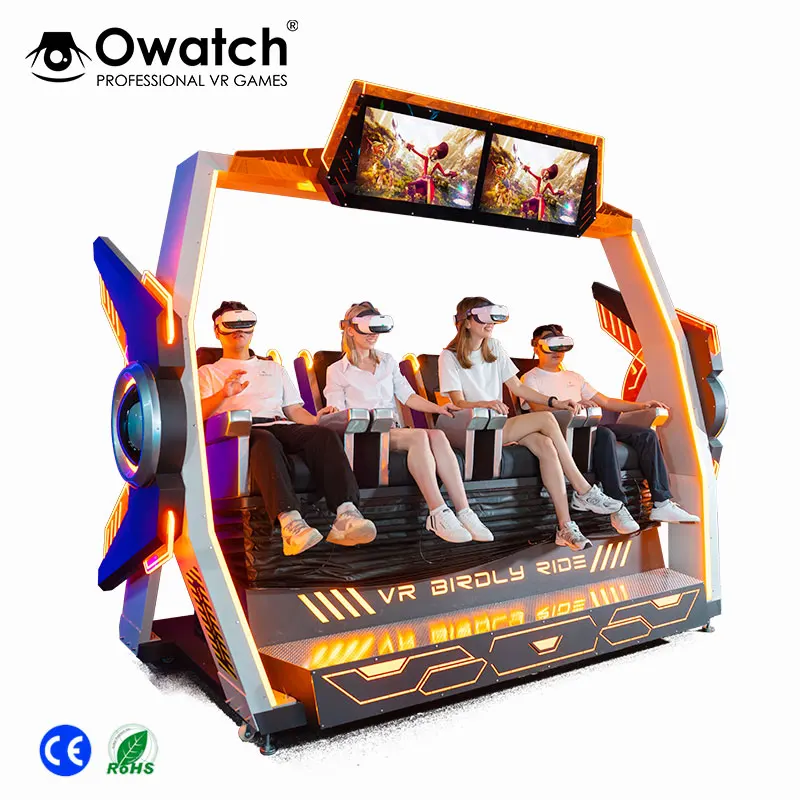 Fashion Mini 4 Seats Cinema Motion System VR glasses Virtual Reality 9DVR Game Simulator With Shooting Games