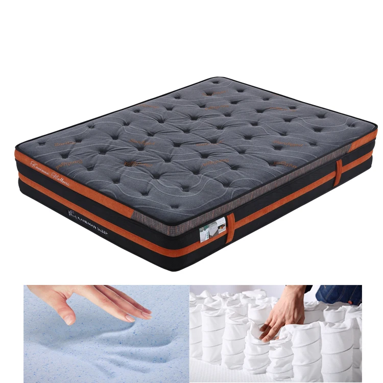 China Manufactured Luxury Queen/King-Size Pocket Coil Spring Bed Memory Foam Mattress Roll up in Box Home Furniture