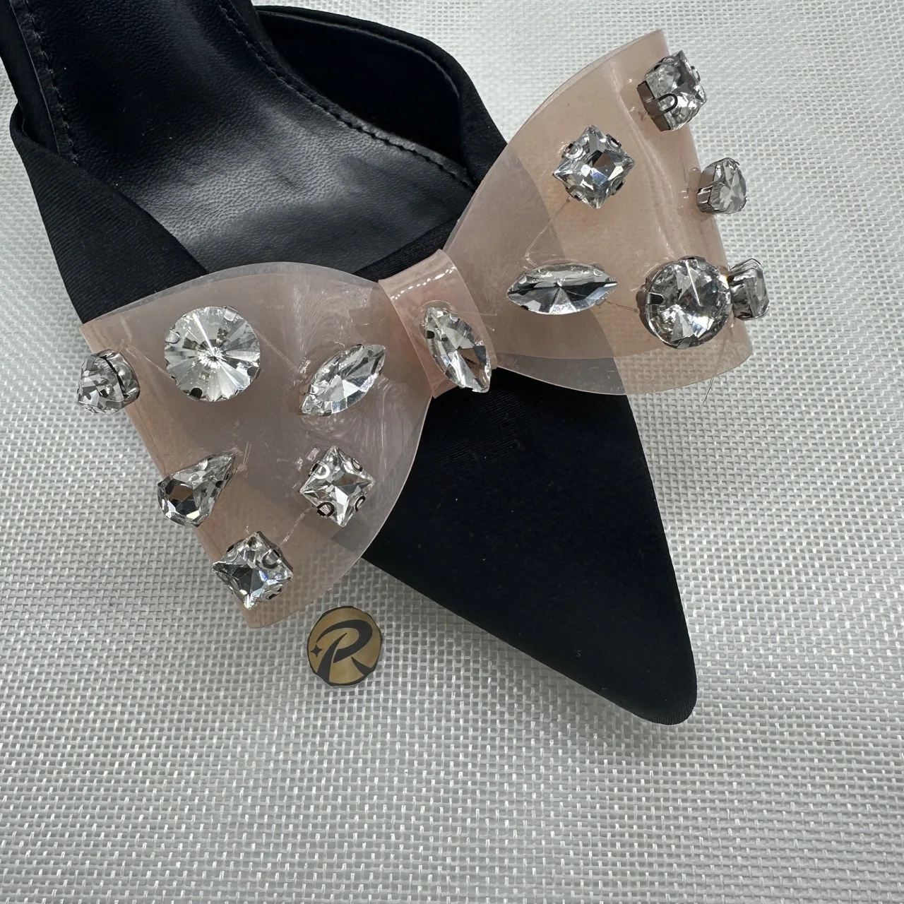 2024 Summer Sandals Charms Rhinestone Shoes Chain Metal Accessories Heel Colorful Crystal Chain Decoration Accessories