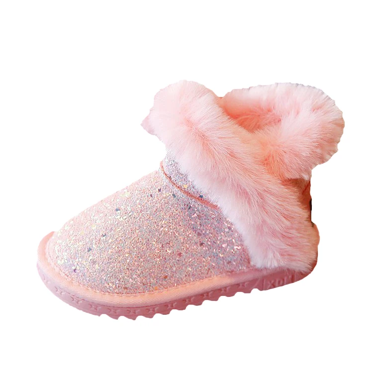 Wholesale Fashion Guaranteed Comfortable High Quality Classic Anti Slip Light Soft Short Winter Cotton Fur Snow Girls Boots